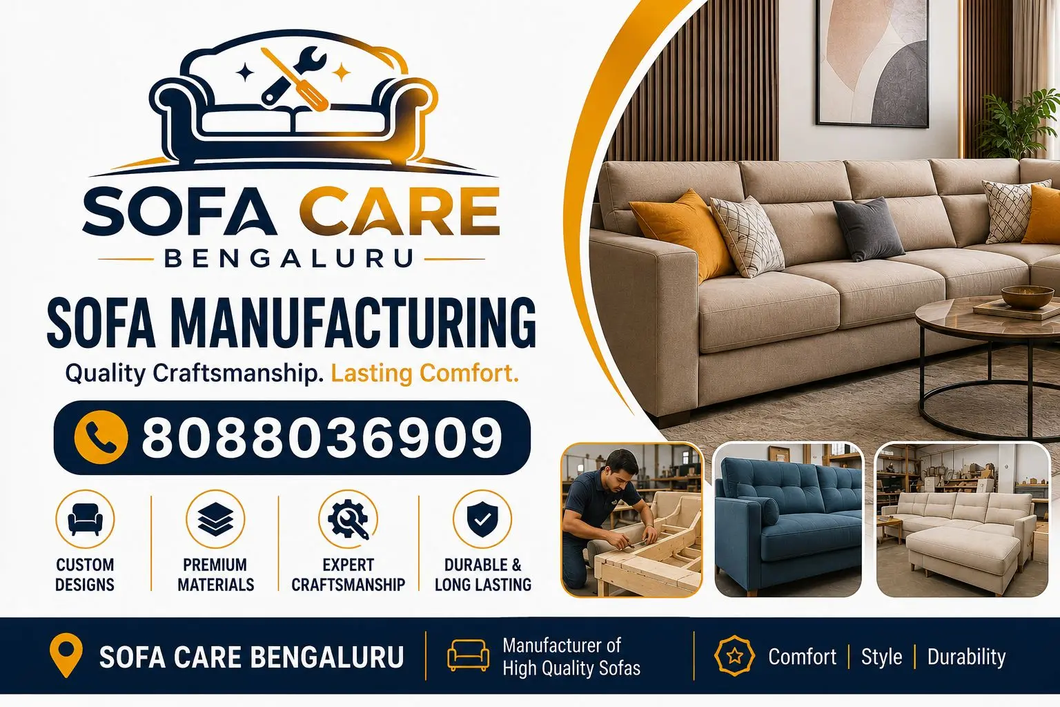 Premium Sofa Manufacturing in Bengaluru
