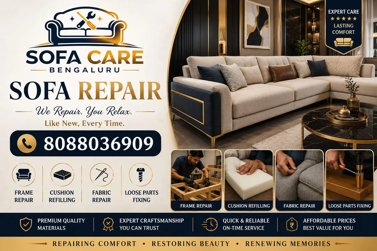 Professional Sofa Repair in Bengaluru